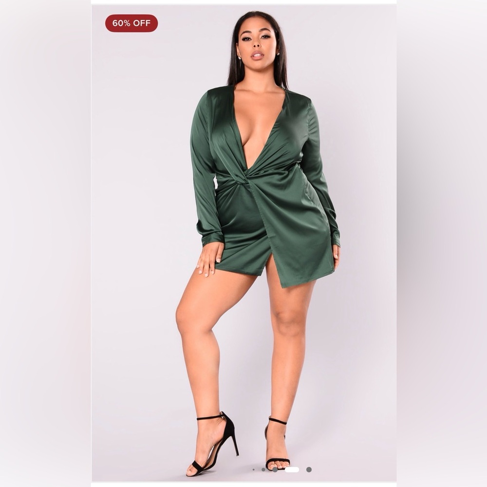 Fashion Nova Deep Green Mini Dress